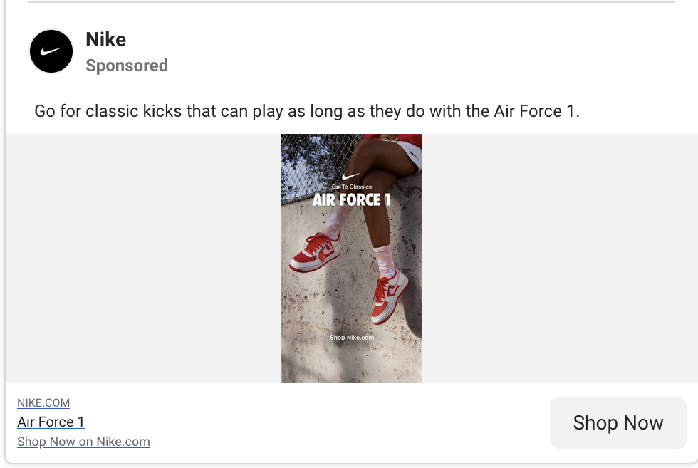 Nike ad example